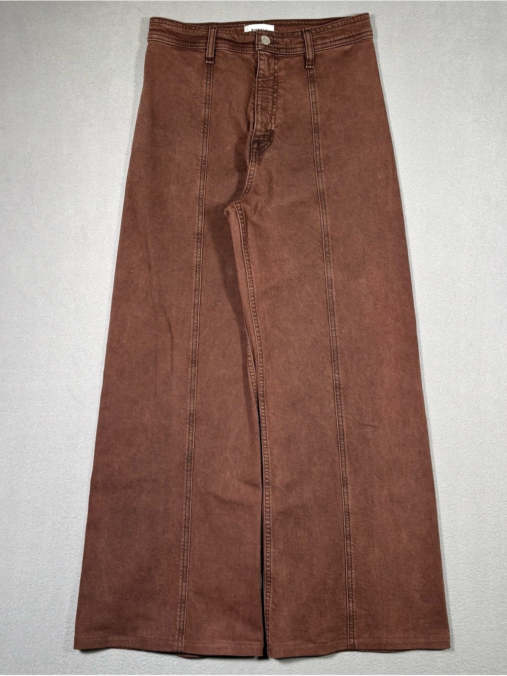 Pistola Penny Seamed High Rise Wide Leg Jeans Women’s 27 Dark Roast Brown Pants